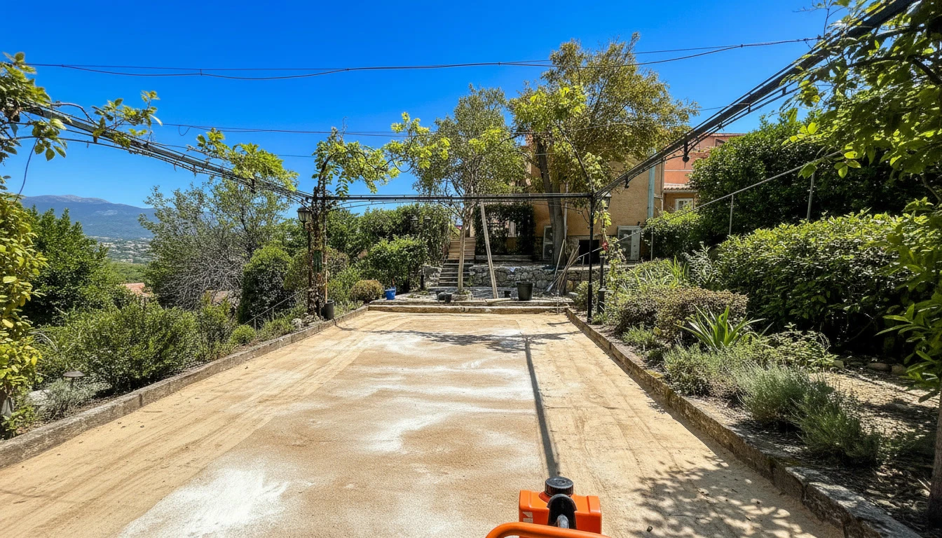 Paysage viticole en terrasses avec vignobles délimités par murets en pierre sèche